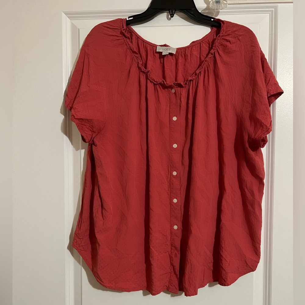 Red Loft Blouse (XL)